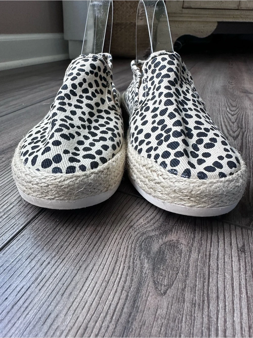 Esprit Leopard Animal Print Espadrille Slip On Shoes Size 8M | EUC